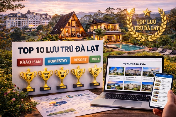 Top Lưu Trú Đà Lạt – Khách Sạn, Homestay, Resort & Villa Nổi Bật